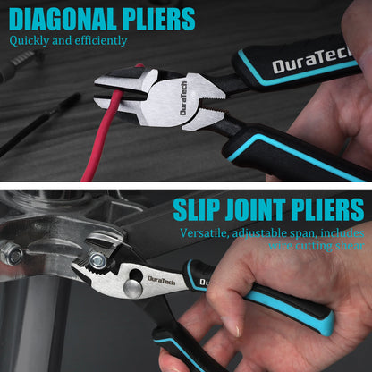 4-Piece Pliers Set with Rolling Pouch Premium Cr-Ni Construction