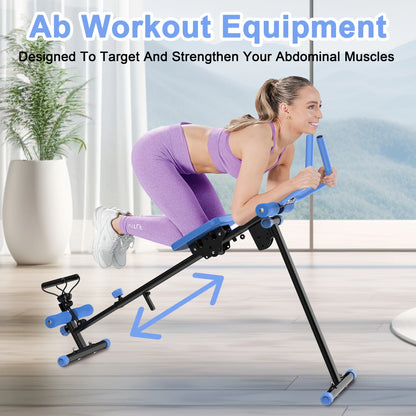 4-in-1 Ab Exercise Equipment - Rowing Machine, Leg Press Machine, Ab Glider Machine