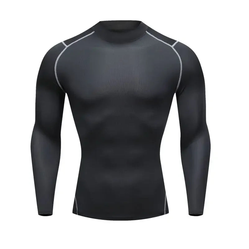 Men Compression Running T-shirt Fitness Tight Long Sleeve