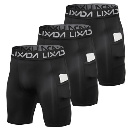 3 Pack Men Sports Shorts Active Workout Underwear