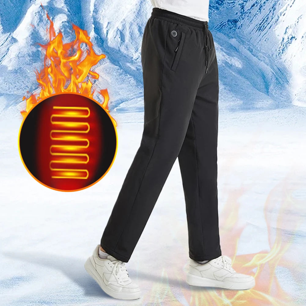 Heating Pants for Men Women 12 Heating Zone Heated Pants 3 Temperature Mode USB 5V Thermal Pants