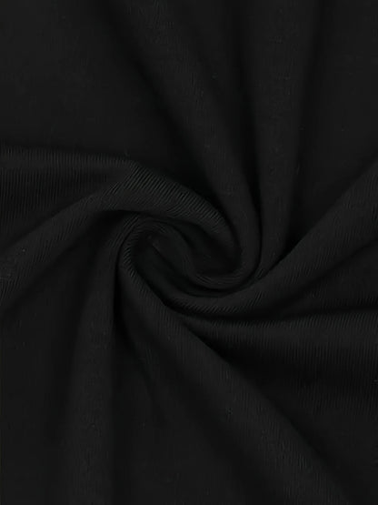 200g Cotton Crew - Neck Short Sleeves, Men's Black T-Shirt with Fun Yellowstone
