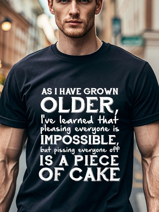 "Funny Cotton T-Shirt for Men - 'Pleasing Everyone is Impossible'