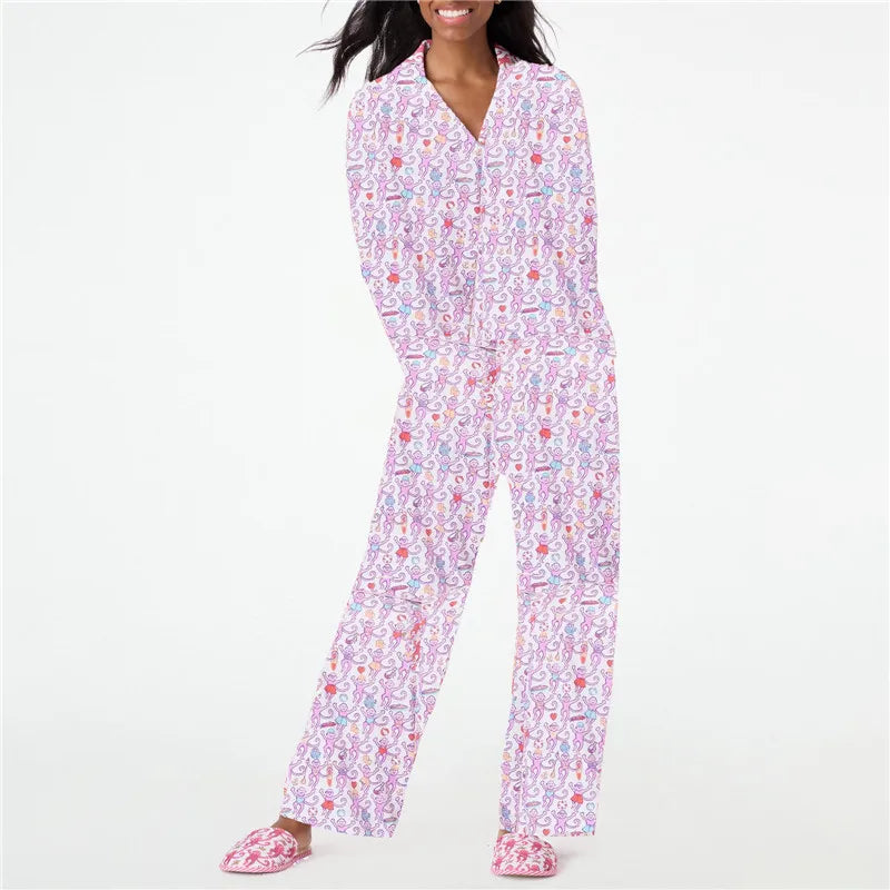 Roller Rabbit Monkey Pajamas Preppy  Pj Pants Sets