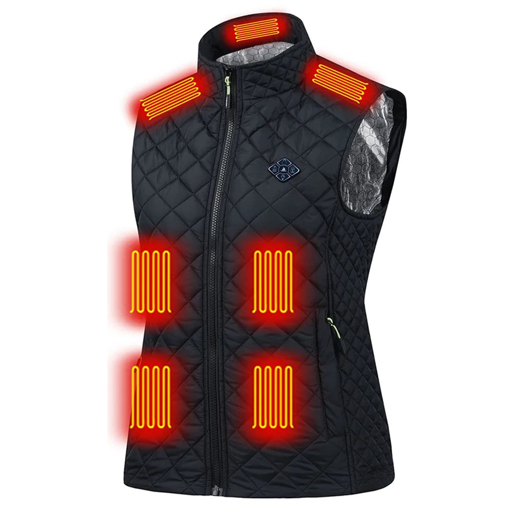 21 HEATING ZONES Heated Vest Men Women Heated Jacket Winter Warm Usb Self Heating Thermal Vest Heating Down Jacket