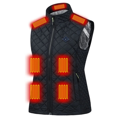 21 HEATING ZONES Heated Vest Men Women Heated Jacket Winter Warm Usb Self Heating Thermal Vest Heating Down Jacket