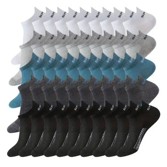 50 pairs of socks Men's hosiery ear lift waist waist boat socks