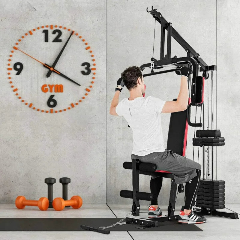 Multifunction Home Gym System Weight Training Exercise Workout Equipment