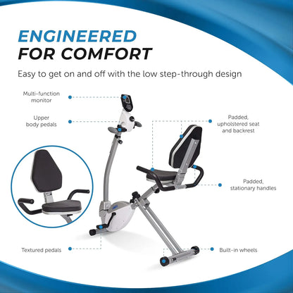 Recumbent Exercise Bike with Arm Workout