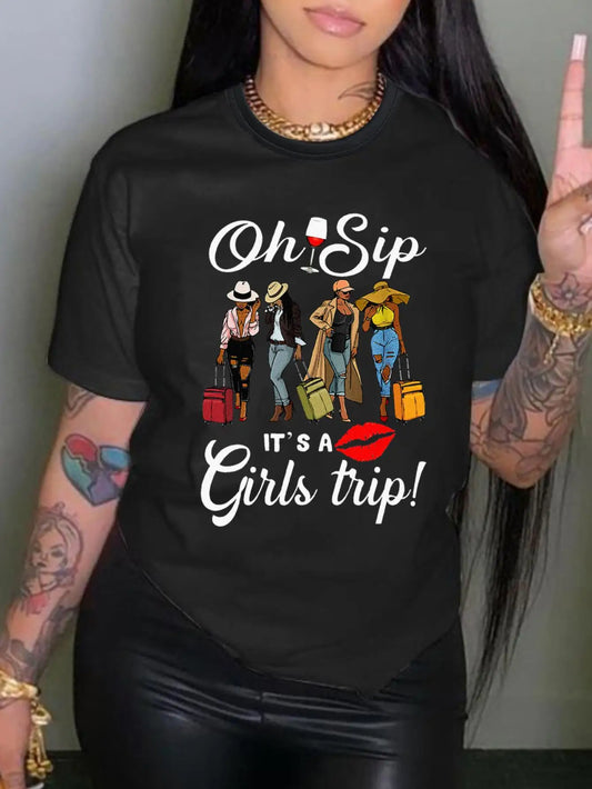 Women's Clothing Oh Sip It's A Girls Trip