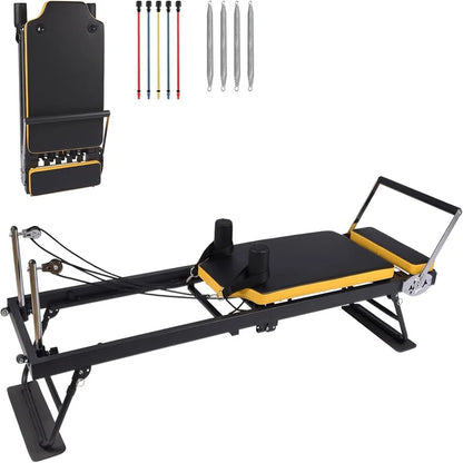 Pilates Reformer Machine 77" Foldable Pilates Equipment for Home Gym Workout