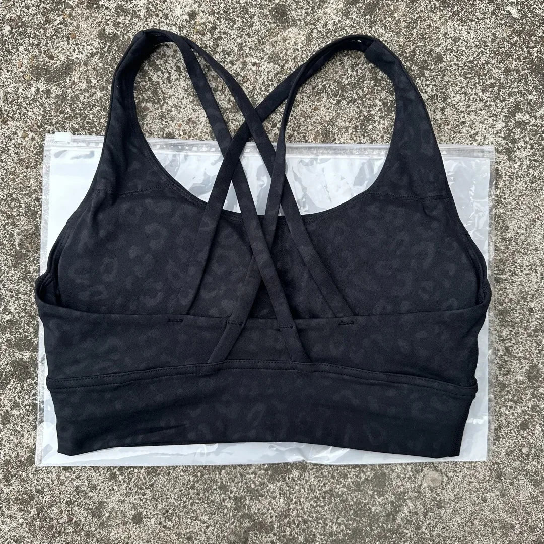 Solid Color Hot Sell Fitness Women Sport Bra Gym Yoga Vest Athletic Cross Sexy Tight Tank Top Workout Train Soft With Chest Pad