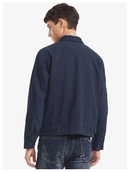 2025 Spring Ralph Lauren New Collar Short Loose Solid Color Jacket Men's Business Casual Thin Coat Trend