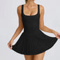 Al-o Cross border Beautiful Back Tennis Skirt, pleated skirt,