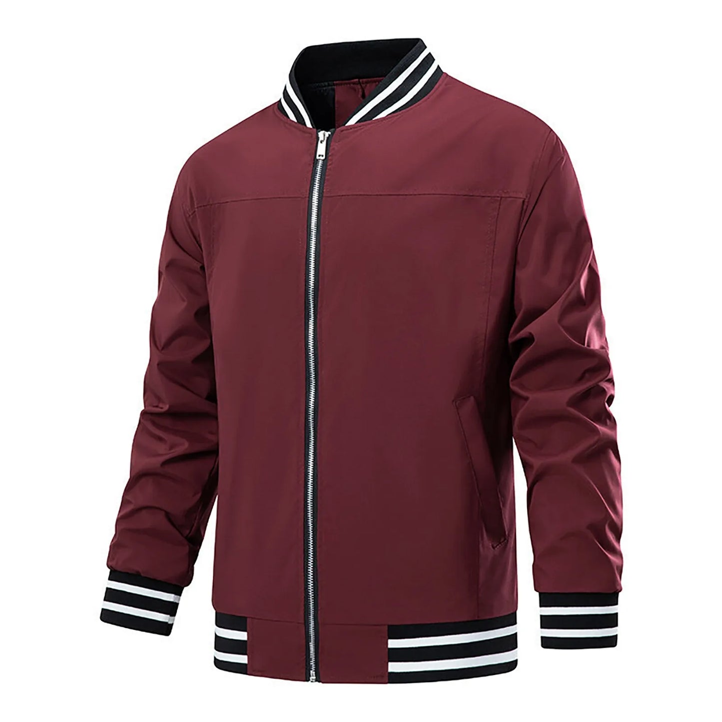 Waterproof Windproof Classic Fashion Zipper Baseball Jacket