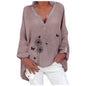 Long Sleeve Women Blouse Butterfly Print Spring Shirt