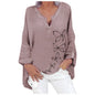 Long Sleeve Women Blouse Butterfly Print Spring Shirt