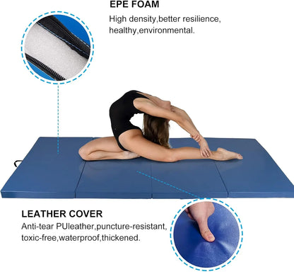 Aurora 4'x10'x2 Thick Folding Gymnastics Exercise Mat