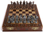 British Army Antique Copper Metal Chess Set for Adults