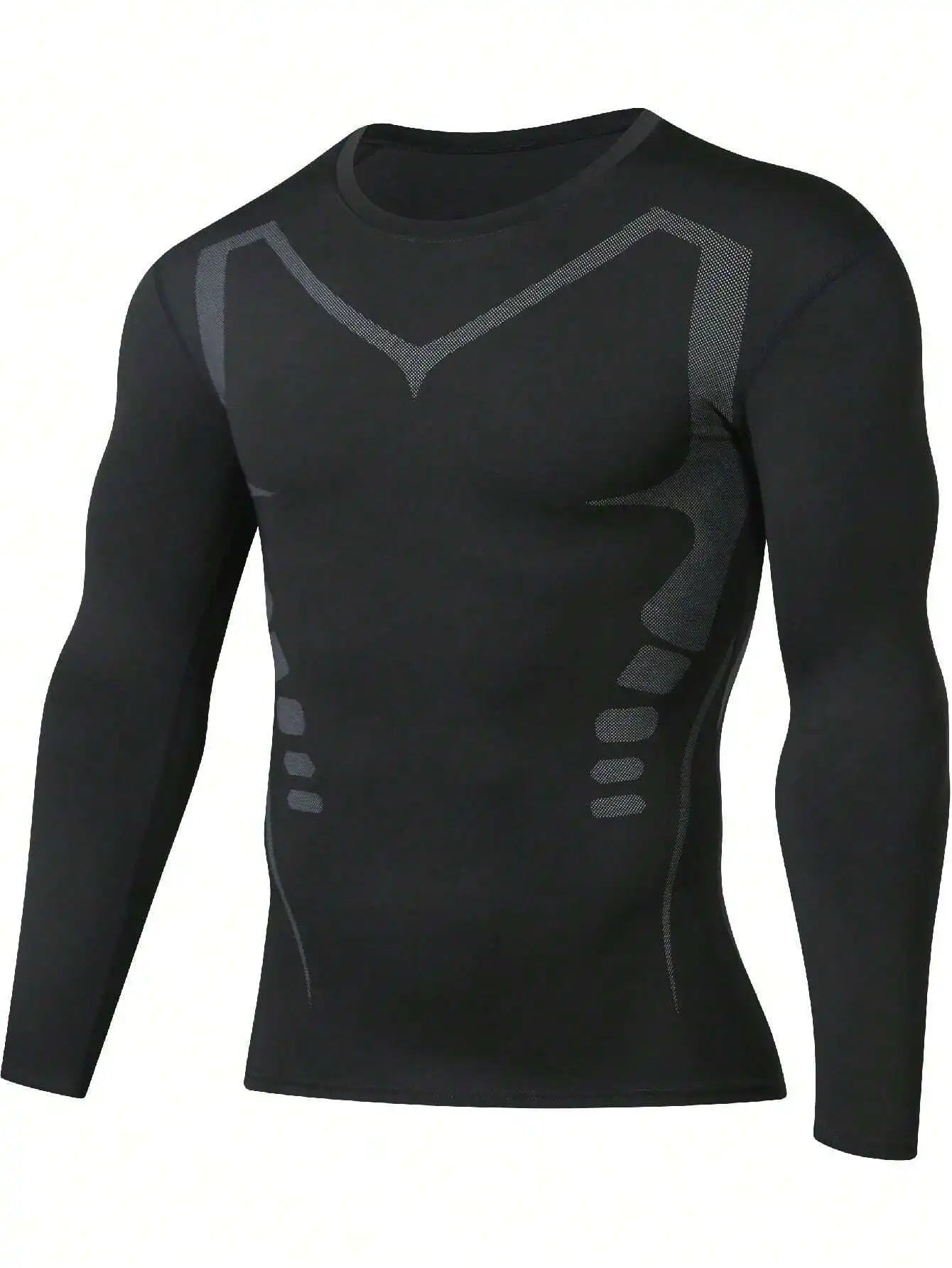 Men's Quick-Drying Long-Sleeved Sports T-Shirt  Compression Top