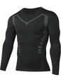 Men's Quick-Drying Long-Sleeved Sports T-Shirt  Compression Top