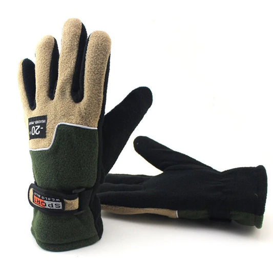 -20℃ Winter Warm Fleece Gloves Men