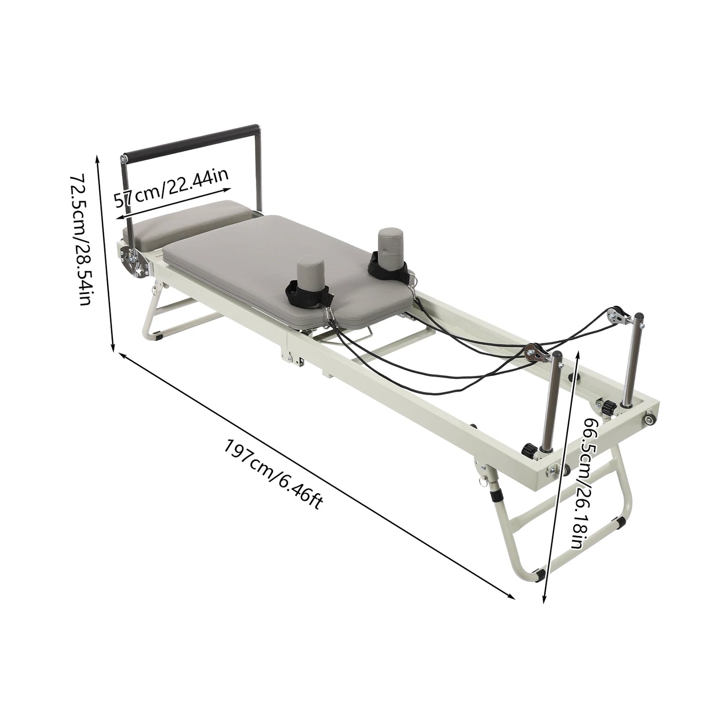 Foldable Pilates Reformer Machine Multifunctional Yoga Fitness Equipment