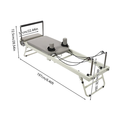 Foldable Pilates Reformer Machine Multifunctional Yoga Fitness Equipment
