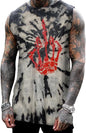 Mens Skull 3D Graphic Print Shirts Tank Tops Gym Workout