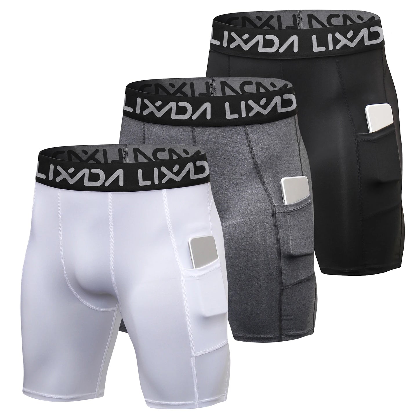 3 Pack Men Sports Shorts Active Workout Underwear