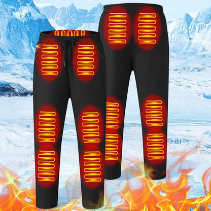 Heating Pants for Men Women 12 Heating Zone Heated Pants 3 Temperature Mode USB 5V Thermal Pants