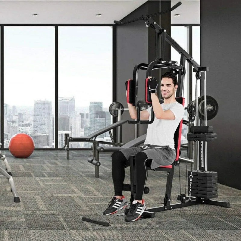 Multifunction Home Gym System Weight Training Exercise Workout Equipment