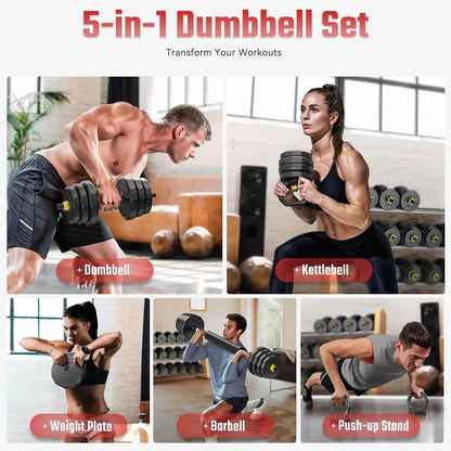 Adjustable Dumbbells, 40/60/90lbs Free Weight Set with 4 Modes