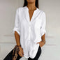 Women Casual Sequin Beaded Shirts Long Sleeve Vintage Shirt