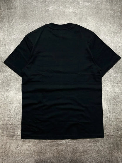 200g Cotton Crew - Neck Short Sleeves, Men's Black T-Shirt with Fun Yellowstone