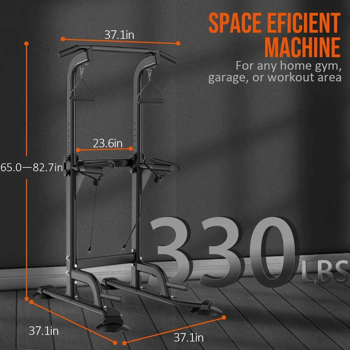 Pull Up & Dip Station Multi-Function Training Fitness . Height Adjustable