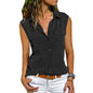 Women Casual Solid Sleeveless Blouse
