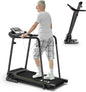 Walking Treadmill  - Foldable Treadmill with Long Handrail and 300 Lbs Capacity