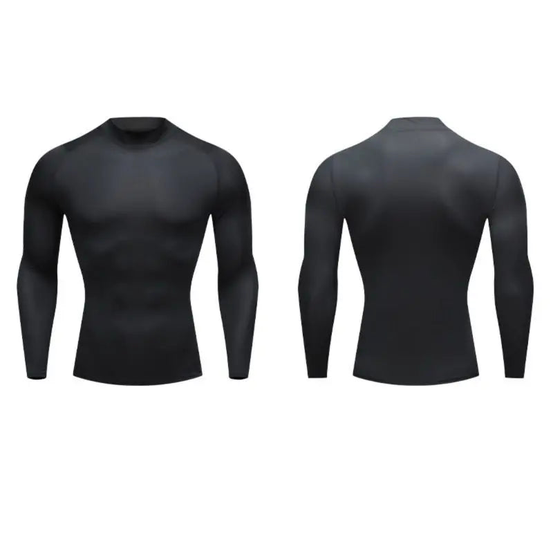 Men Compression Running T-shirt Fitness Tight Long Sleeve