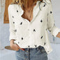 Women Fashion Cotton Linen Shirts 2025 Spring Summer Bird Printing Casual