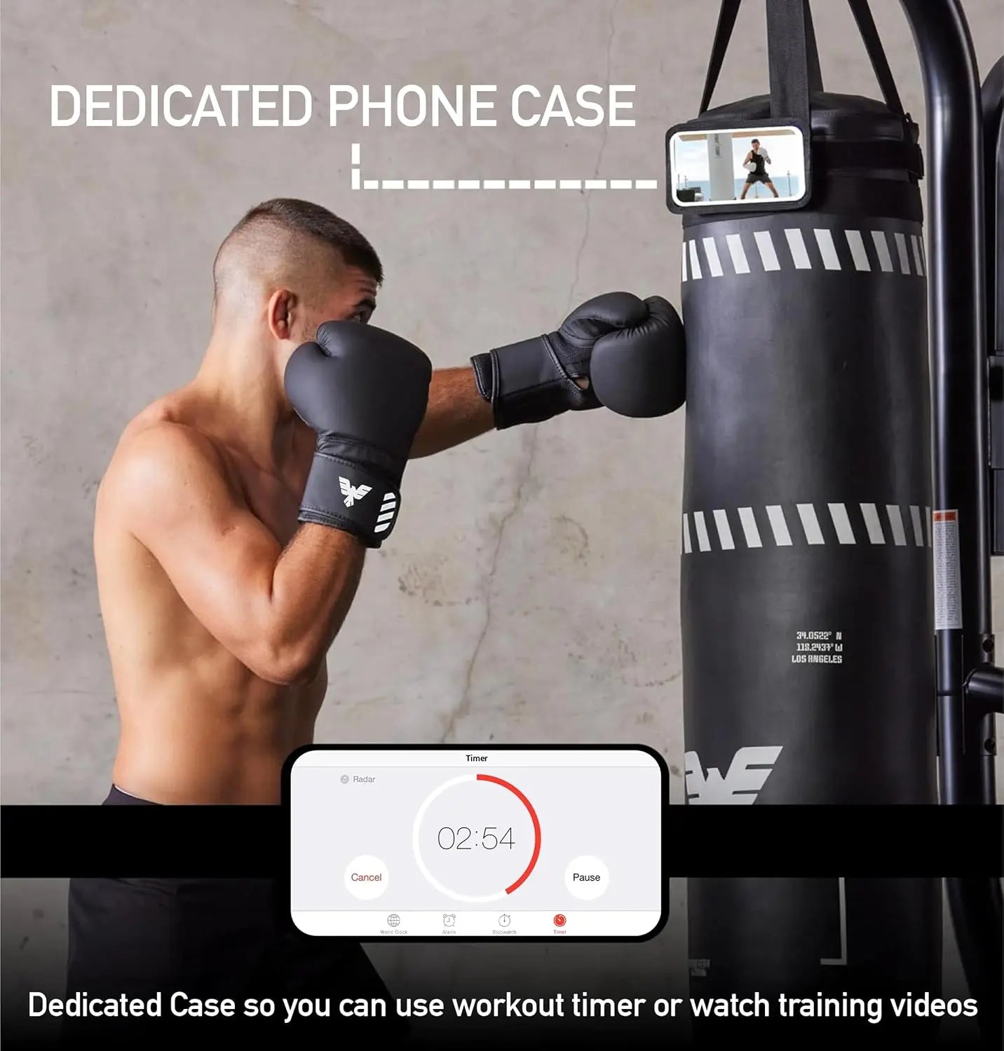 Adults Punching Bag Set 4ft Boxing Bag 12oz Gloves