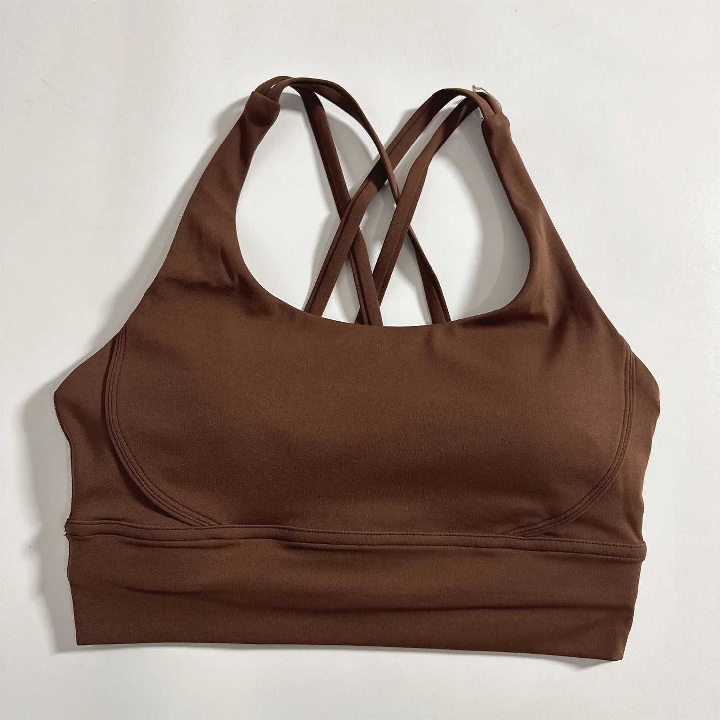 Solid Color Hot Sell Fitness Women Sport Bra Gym Yoga Vest Athletic Cross Sexy Tight Tank Top Workout Train Soft With Chest Pad