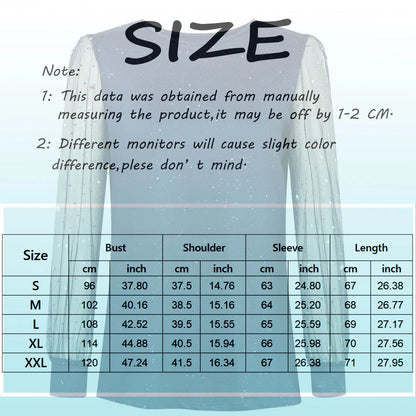 Women's Casual Glitter Sequins Blouse