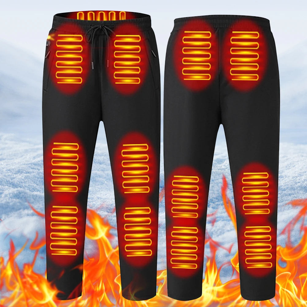 Heating Pants for Men Women 12 Heating Zone Heated Pants 3 Temperature Mode USB 5V Thermal Pants