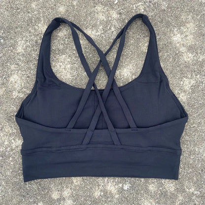 Solid Color Fitness sport Bra Women Cross soft high strength
