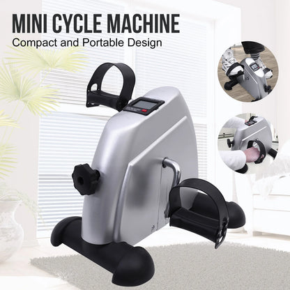 Mini Pedal Exercise Bike Portable Fitness Cycling Exerciser Under Desk