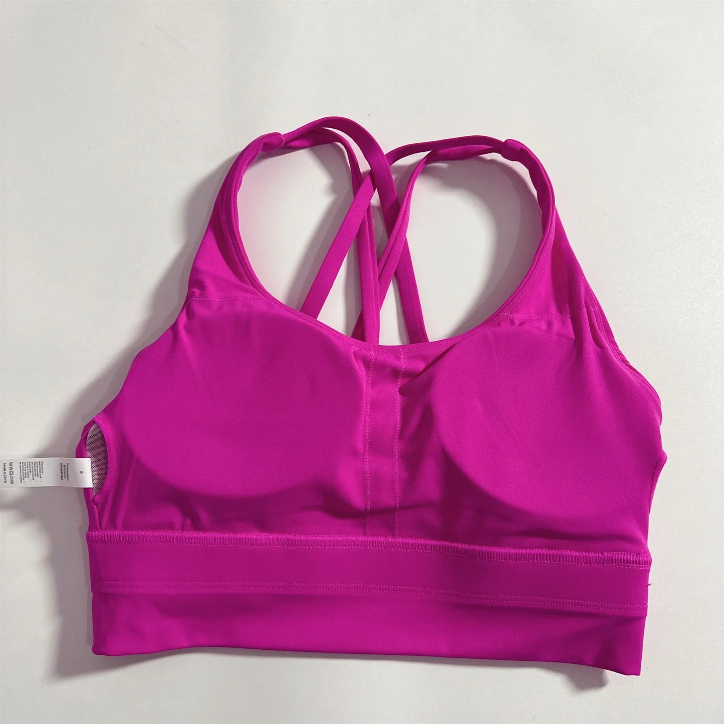 Solid Color Hot Sell Fitness Women Sport Bra Gym Yoga Vest Athletic Cross Sexy Tight Tank Top Workout Train Soft With Chest Pad
