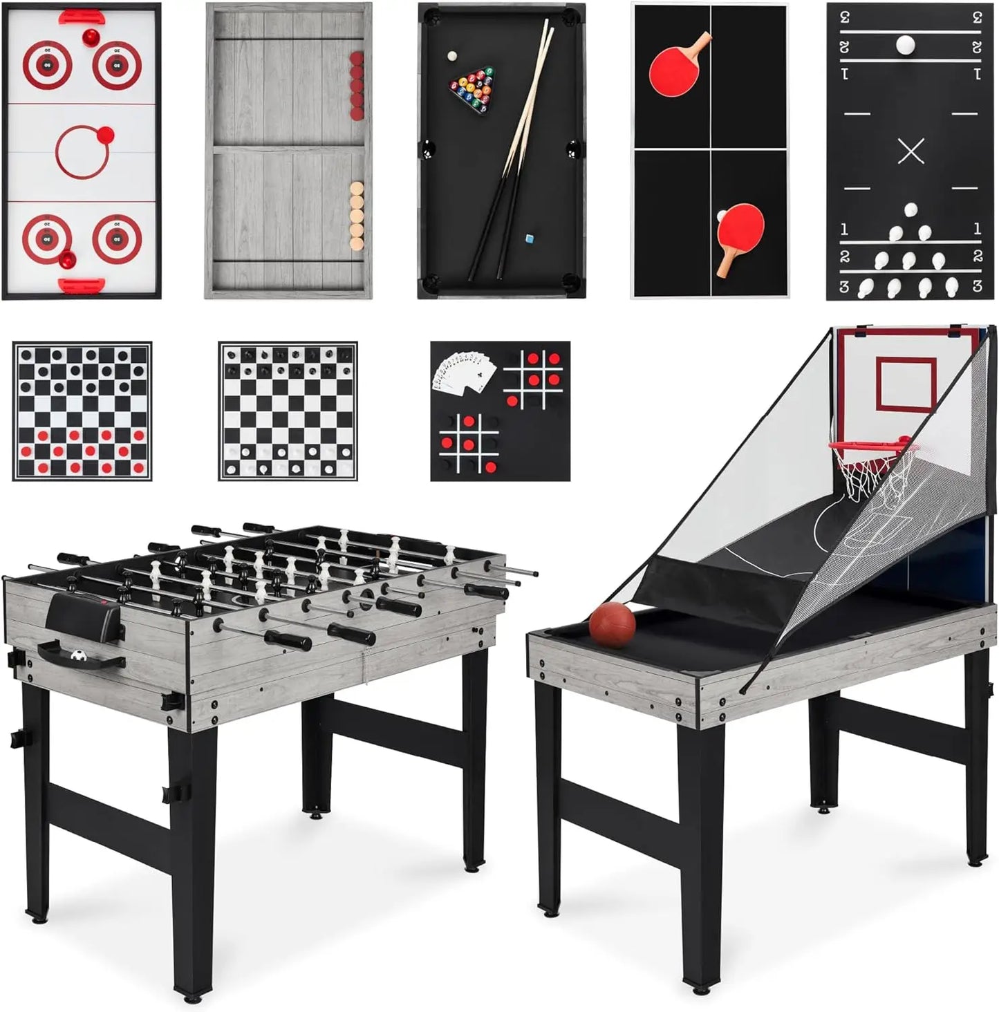 13-in-1 Combo Game Table Set for Home, Game Room