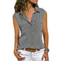 Women Casual Solid Sleeveless Blouse