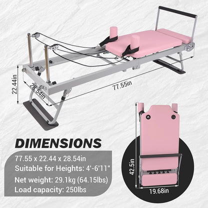 Foldable Pilates Reformer, Home Pilates